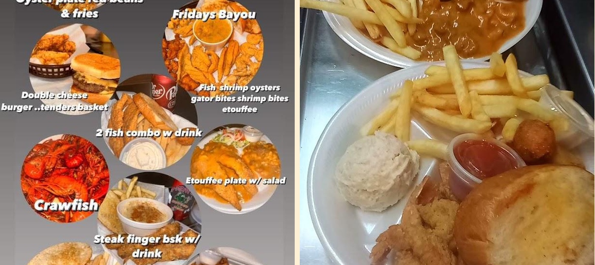 Fridays Seafood and more llc Menu